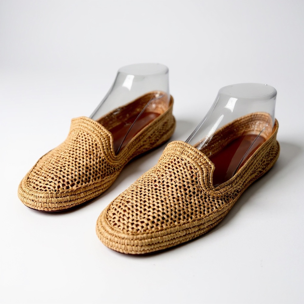 Carrie Forbes Raffia Women’s Loafers Morrocan Handmade. Size : EU 38 US 7.5 - Picture 4 of 10